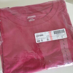 (NEW) Jockey Women's Organic Cotton Stretch Short Sleeve Tee, Size L